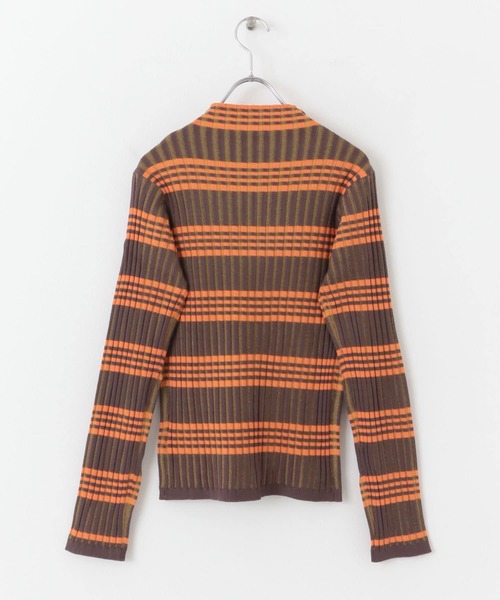 SENSE OF PLACE by URBAN RESEARCH（センスオブプレイスバイアーバンリサーチ）の「ボーダーチェックリブハイネックセーター（ニット/セーター・レディース・ベージュ系その他/ブラウン系その他/ブラック系その他・ONE）」の20枚目の写真