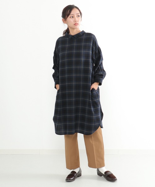 LBC(エルビーシー)の「コットンチェック3WAYワンピース(ワンピース・レディース・ブルー/ネイビー/ブラウン・M/L)」の22枚目の写真