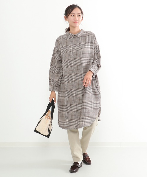 LBC(エルビーシー)の「コットンチェック3WAYワンピース(ワンピース・レディース・ブルー/ネイビー/ブラウン・M/L)」の19枚目の写真