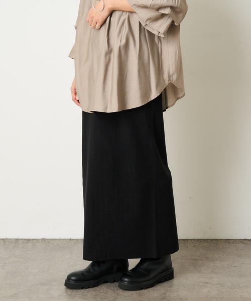 Omekashi（オメカシ）の「リブタイトスカート（スカート・レディース・ブラック/グレー/オフホワイト・FREE）」の3枚目の写真