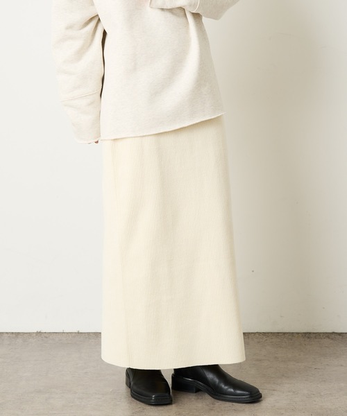 Omekashi（オメカシ）の「リブタイトスカート（スカート・レディース・ブラック/グレー/オフホワイト・FREE）」の6枚目の写真