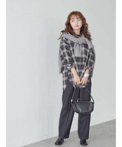 AMERICAN HOLIC(アメリカンホリック)の「バンドカラー綿ビエラシャツ(シャツ/ブラウス・レディース・ホワイト系その他7/ブラック系その他3/レッド系その他7/ブラウン系その他4・M/L)」の20枚目の写真