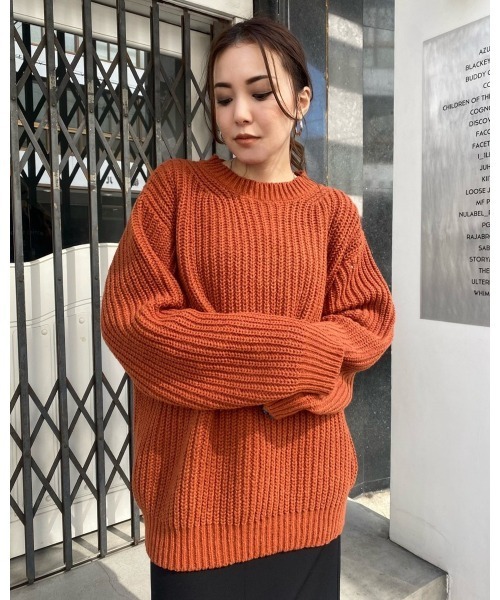 LiSeek(リシーク)の「【LiSeeK】ローゲージカラーニットTOP(ニット/セーター・レディース・アイボリー/ブルー/キャメル/ピンク・FREE)」の3枚目の写真