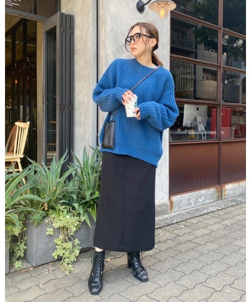 LiSeek(リシーク)の「【LiSeeK】ローゲージカラーニットTOP(ニット/セーター・レディース・アイボリー/ブルー/キャメル/ピンク・FREE)」の18枚目の写真