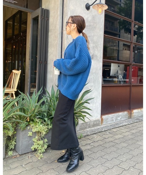 LiSeek(リシーク)の「【LiSeeK】ローゲージカラーニットTOP(ニット/セーター・レディース・アイボリー/ブルー/キャメル/ピンク・FREE)」の19枚目の写真