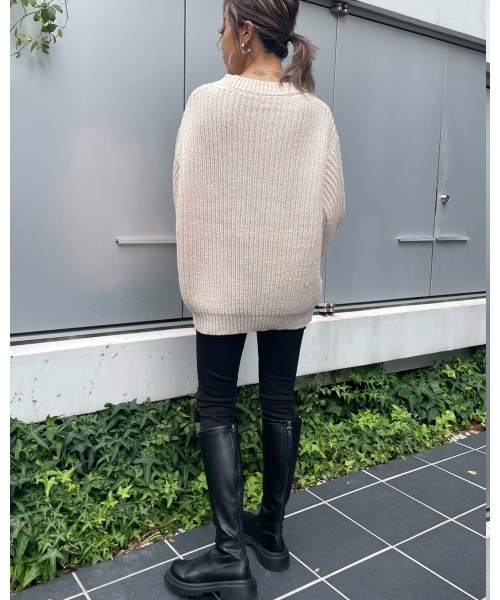 LiSeek(リシーク)の「【LiSeeK】ローゲージカラーニットTOP(ニット/セーター・レディース・アイボリー/ブルー/キャメル/ピンク・FREE)」の8枚目の写真