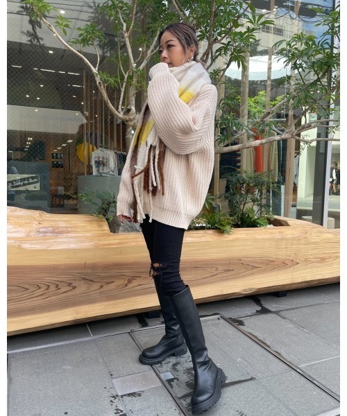 LiSeek(リシーク)の「【LiSeeK】ローゲージカラーニットTOP(ニット/セーター・レディース・アイボリー/ブルー/キャメル/ピンク・FREE)」の16枚目の写真