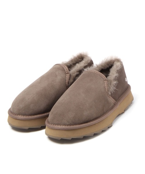 A part by（アパートバイ）の「【Emu / エミュ】sharkyReef/ファームートン（スリッポン・レディース・ベージュ系その他/ブラック・FREE）」の2枚目の写真