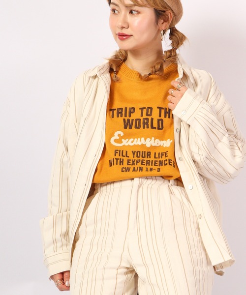 FUNALIVE(ファンアライブ)の「AMERICAN FUDGE 刺繍ニットクルーネックプルオーバー(ニット/セーター・レディース・ブラック/オフホワイト/グリーン/ボルドー/マスタード・FREE)」の6枚目の写真