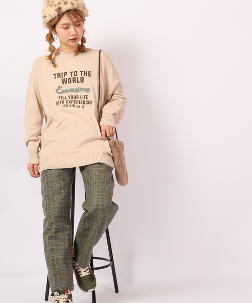 FUNALIVE(ファンアライブ)の「AMERICAN FUDGE 刺繍ニットクルーネックプルオーバー(ニット/セーター・レディース・ブラック/オフホワイト/グリーン/ボルドー/マスタード・FREE)」の18枚目の写真