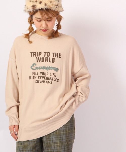 FUNALIVE(ファンアライブ)の「AMERICAN FUDGE 刺繍ニットクルーネックプルオーバー(ニット/セーター・レディース・ブラック/オフホワイト/グリーン/ボルドー/マスタード・FREE)」の15枚目の写真