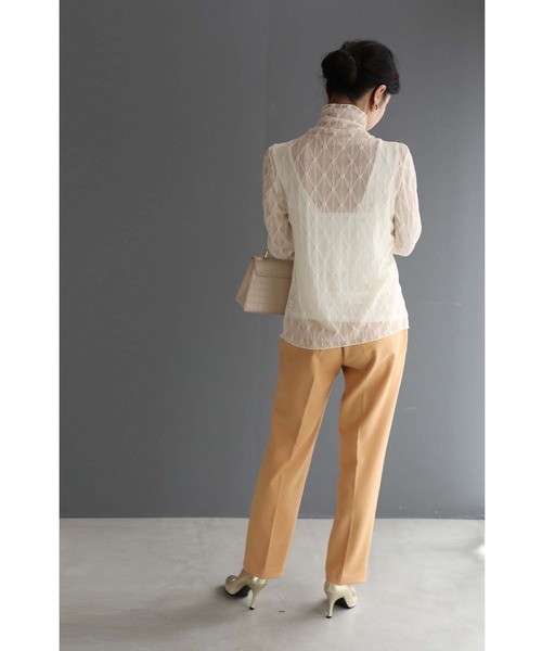 cawaii(カワイイ)の「インナーに最適。紡ぎ糸のシアーカットソートップス(Tシャツ/カットソー・レディース・アイボリー・FREE)」の5枚目の写真