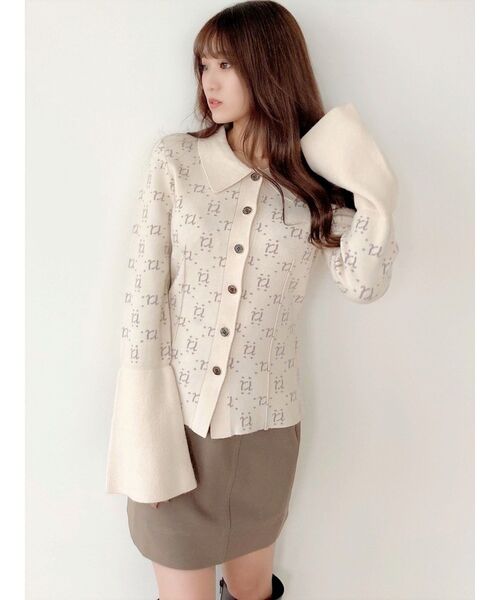 RESEXXY（リゼクシー）の「モノグラムニットポロ（ニット/セーター・レディース・アイボリー/ブラック/ブルー・FREE）」の21枚目の写真