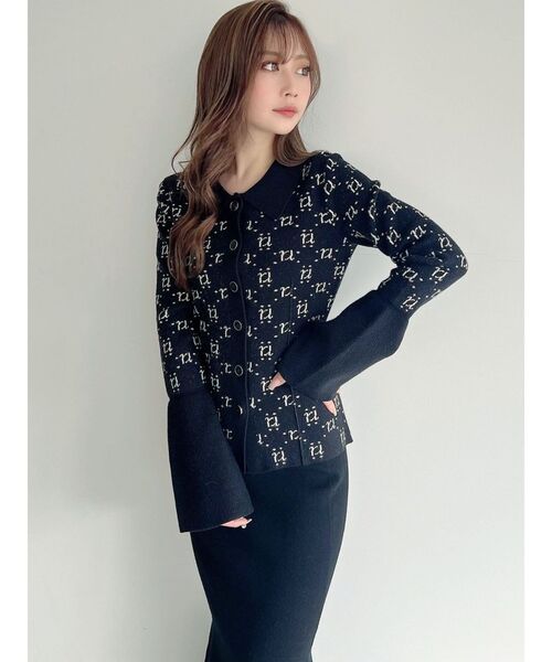 RESEXXY（リゼクシー）の「モノグラムニットポロ（ニット/セーター・レディース・アイボリー/ブラック/ブルー・FREE）」の18枚目の写真