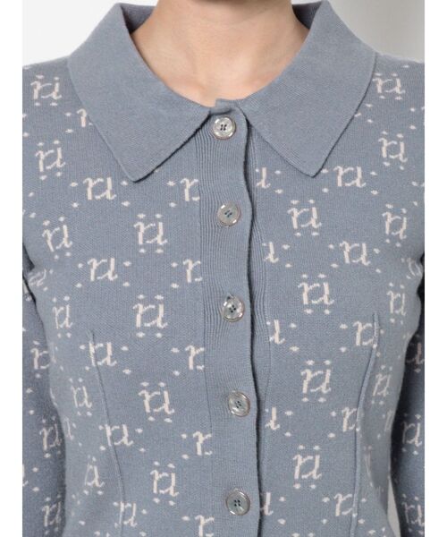 RESEXXY（リゼクシー）の「モノグラムニットポロ（ニット/セーター・レディース・アイボリー/ブラック/ブルー・FREE）」の20枚目の写真