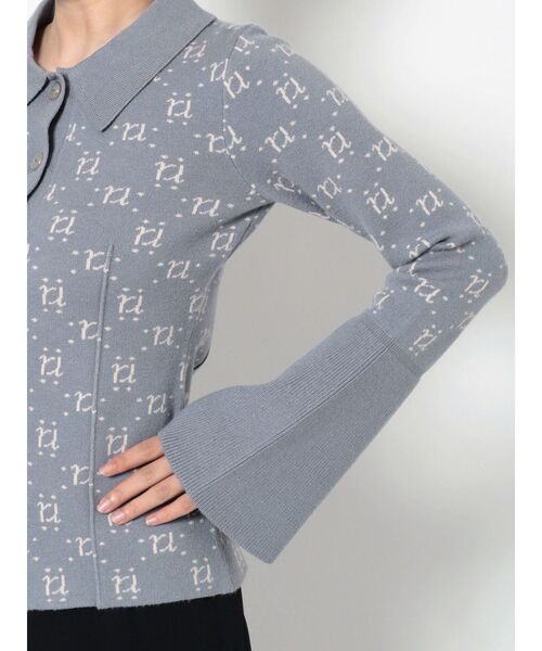 RESEXXY（リゼクシー）の「モノグラムニットポロ（ニット/セーター・レディース・アイボリー/ブラック/ブルー・FREE）」の16枚目の写真