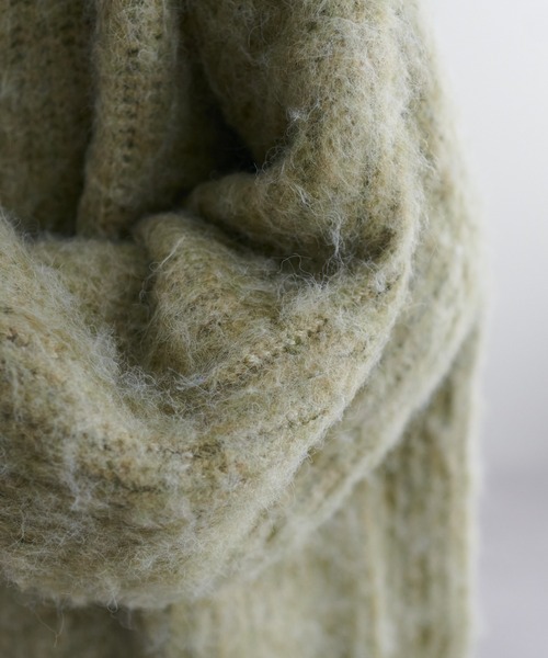 DISCOAT（ディスコート）の「シャギーブラッシングロングカーディガン（カーディガン/ボレロ・レディース・グリーン系その他/グレー/パープル/ベージュ・FREE）」の9枚目の写真