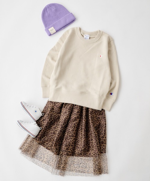 CIAOPANIC TYPY（チャオパニックティピー）の「【KIDS】レオパードチュールスカート（スカート・キッズ・ブラウン・L/XL/XXL/S/M）」の2枚目の写真