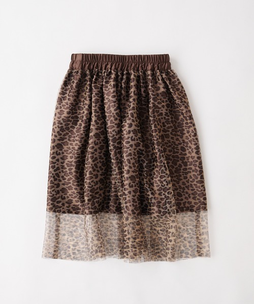CIAOPANIC TYPY（チャオパニックティピー）の「【KIDS】レオパードチュールスカート（スカート・キッズ・ブラウン・L/XL/XXL/S/M）」の7枚目の写真