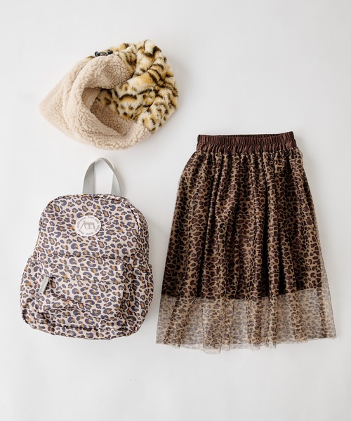 CIAOPANIC TYPY（チャオパニックティピー）の「【KIDS】レオパードチュールスカート（スカート・キッズ・ブラウン・L/XL/XXL/S/M）」の5枚目の写真