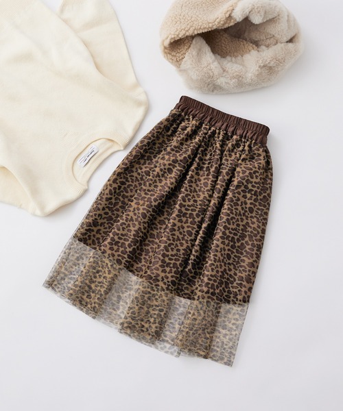 CIAOPANIC TYPY（チャオパニックティピー）の「【KIDS】レオパードチュールスカート（スカート・キッズ・ブラウン・L/XL/XXL/S/M）」の16枚目の写真