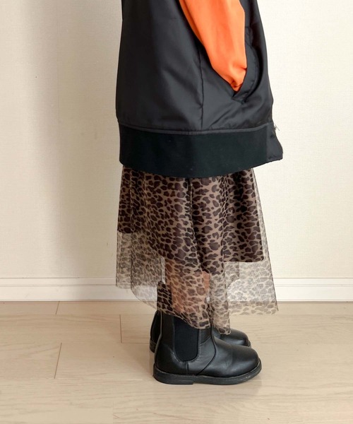 CIAOPANIC TYPY（チャオパニックティピー）の「【KIDS】レオパードチュールスカート（スカート・キッズ・ブラウン・L/XL/XXL/S/M）」の12枚目の写真