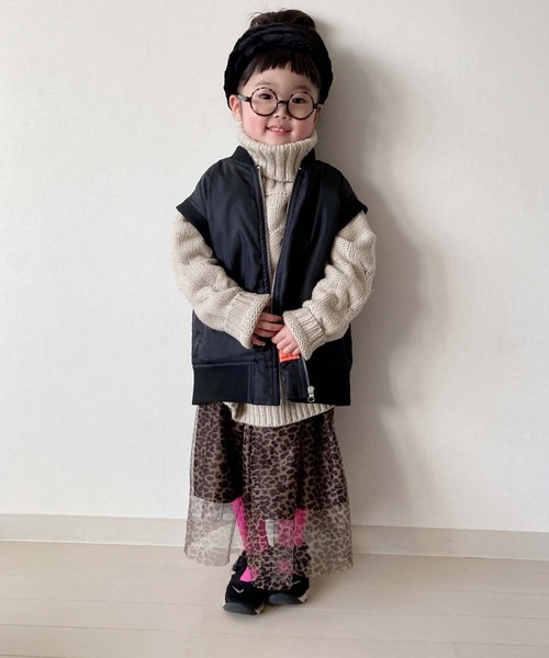 CIAOPANIC TYPY（チャオパニックティピー）の「【KIDS】レオパードチュールスカート（スカート・キッズ・ブラウン・L/XL/XXL/S/M）」の17枚目の写真