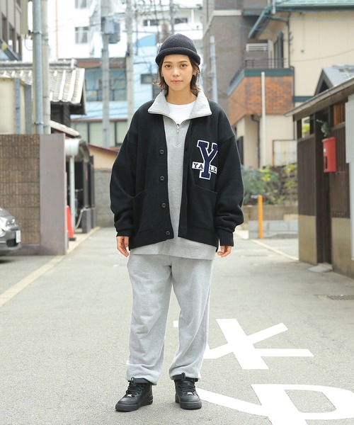 WAIPER.inc(ワイパーインク)の「YALE-066 KNIT LETTERD CARDIGAN(カーディガン/ボレロ・メンズ・ネイビー/ブラック・M/L/XL)」の8枚目の写真