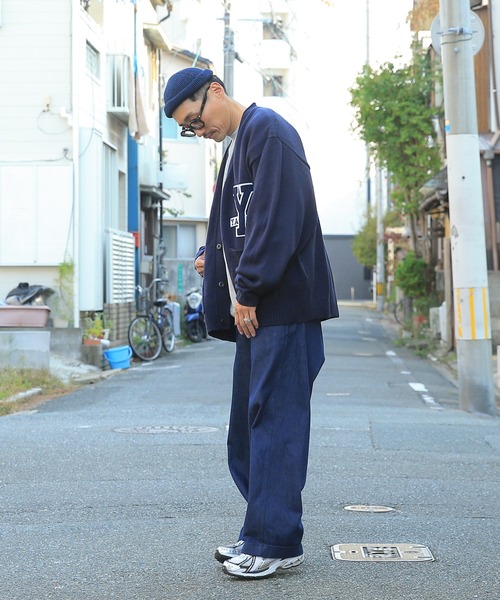 WAIPER.inc(ワイパーインク)の「YALE-066 KNIT LETTERD CARDIGAN(カーディガン/ボレロ・メンズ・ネイビー/ブラック・M/L/XL)」の20枚目の写真