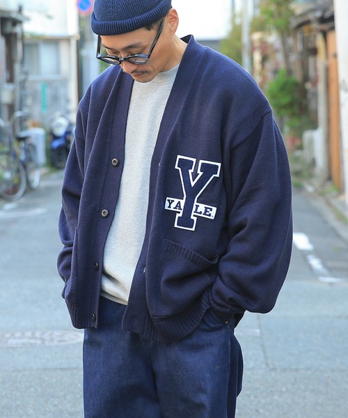 Wailer, Inc. カーディガン XXL アクリル USA製 IZOD Acrylic Knit Cardigan 黒 XL アイゾッド アクリル
