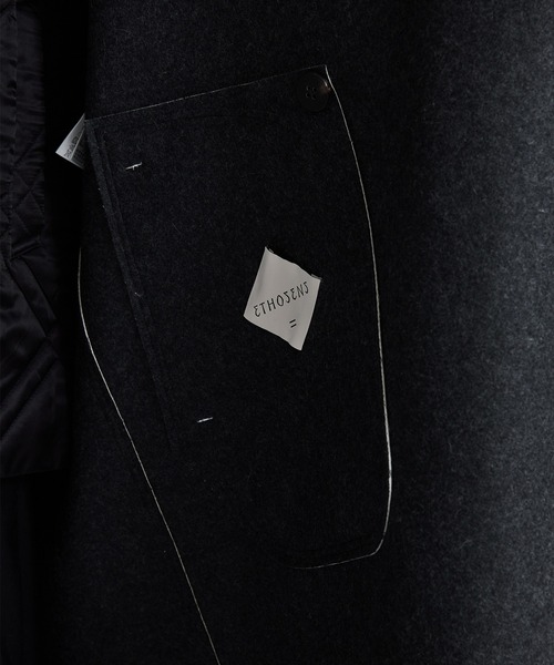 ETHOSENS(エトセンス)の「Cut off coat with Coat liner(チェスターコート・メンズ・キナリ・2/3)」の18枚目の写真
