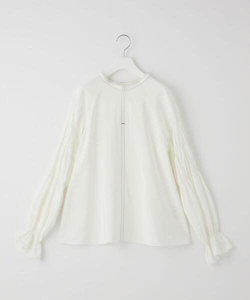 【新品未使用/タグ付き】EMMELREFINESシャーリング2WAYブラウス シャーリングスクエアネックブラウス[品番：FROW0001310]｜by