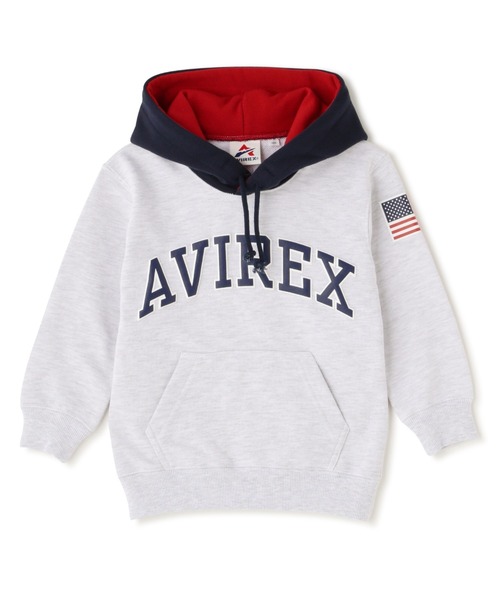 AVIREX（アヴィレックス）の「【KID'S/キッズ】ARCH LOGO HOODIE / アーチ ロゴ フーディ / AVIREX / アヴィレックス（パーカー・キッズ・ネイビー/レッド/グレー系その他3・120/100/140）」の2枚目の写真