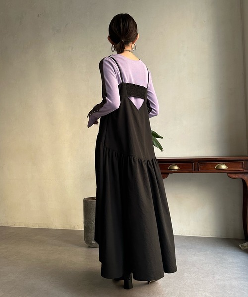 DouDou（ドゥドゥ）の「【WEB限定】バイカラー2WAYリブTEE（Tシャツ/カットソー・レディース・ベージュ/パープル/オレンジ・FREE）」の22枚目の写真