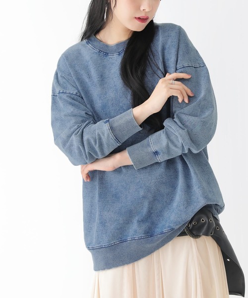 osharewalker（オシャレウォーカー）の「【廃盤】『カットデニムプルオーバー』（スウェット・メンズ・ネイビー/ブラック/ブルー・2/1）」の3枚目の写真