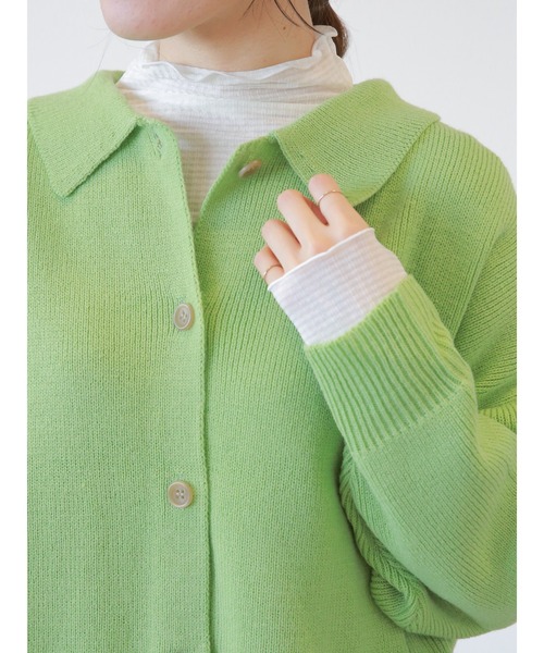 ehka sopo（エヘカソポ）の「シアーチェックカットソー（Tシャツ/カットソー・レディース・オフホワイト/モカ/グリーン/グレー・ﾌﾘ-）」の2枚目の写真