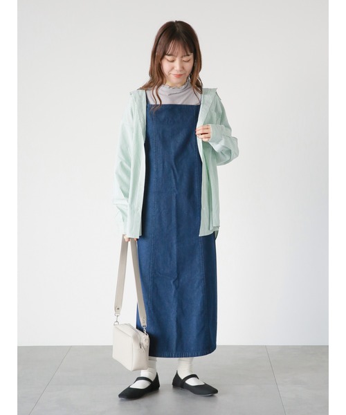 ehka sopo（エヘカソポ）の「シアーチェックカットソー（Tシャツ/カットソー・レディース・オフホワイト/モカ/グリーン/グレー・ﾌﾘ-）」の6枚目の写真