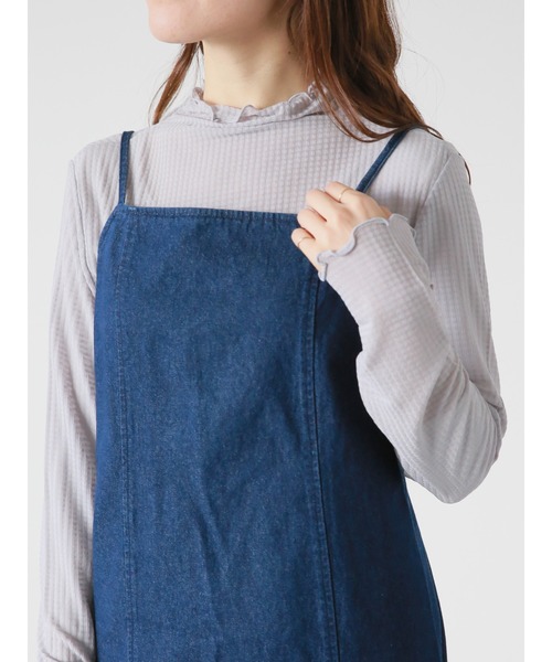 ehka sopo（エヘカソポ）の「シアーチェックカットソー（Tシャツ/カットソー・レディース・オフホワイト/モカ/グリーン/グレー・ﾌﾘ-）」の18枚目の写真