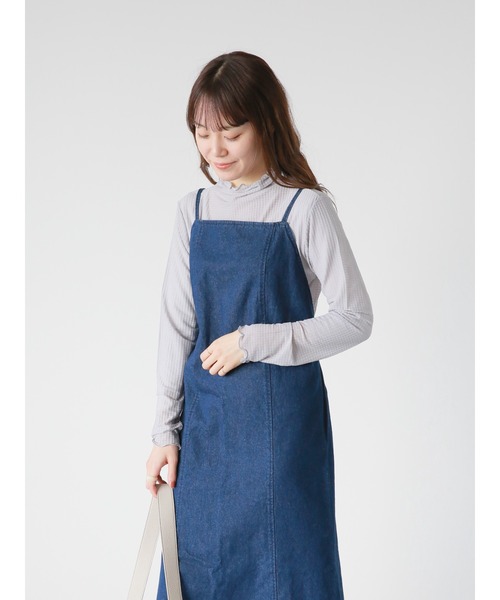 ehka sopo（エヘカソポ）の「シアーチェックカットソー（Tシャツ/カットソー・レディース・オフホワイト/モカ/グリーン/グレー・ﾌﾘ-）」の7枚目の写真