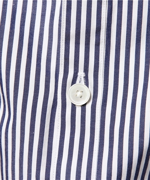 EDIFICE（エディフィス）の「◇ストライプバンドカラーシャツ（シャツ/ブラウス・メンズ・ホワイト/ネイビー・44/48/46）」の4枚目の写真