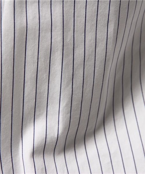 EDIFICE（エディフィス）の「◇ストライプバンドカラーシャツ（シャツ/ブラウス・メンズ・ホワイト/ネイビー・44/48/46）」の6枚目の写真