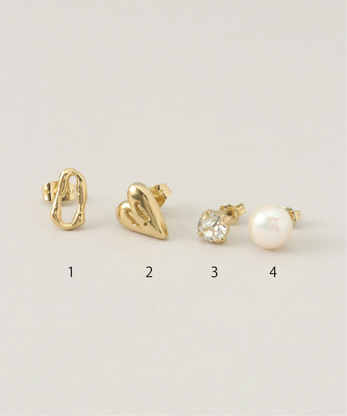 forte_forte ピアス forte_forte / フォルテ フォルテ】 ビジューフープピアス