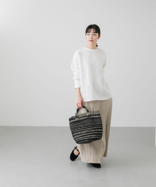 かぐれ（カグレ）の「リネンクルーネックプルオーバー（シャツ 