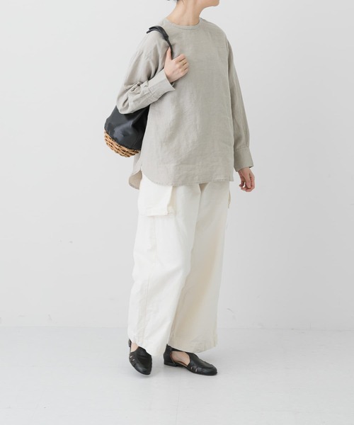 かぐれ（カグレ）の「リネンクルーネックプルオーバー（シャツ