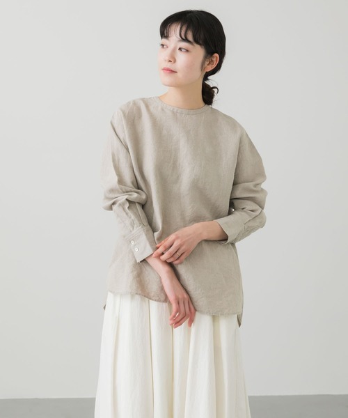 かぐれ（カグレ）の「リネンクルーネックプルオーバー（シャツ