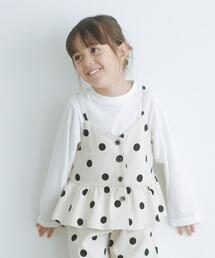 green label relaxing（グリーンレーベルリラクシング）の「TJ ドットキャミ+プルオーバーセット 110cm-130cm（Tシャツ/カットソー・キッズ）」