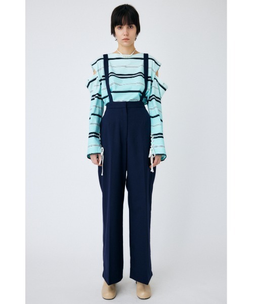 MOUSSY（マウジー）の「SUSPENDER WIDE パンツ（その他パンツ・レディース・グレー/ライトベージュ/ダークネイビー・1/2）」の10枚目の写真