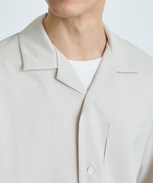 PUBLIC TOKYO(パブリックトウキョウ)の「【シワに強い / オールシーズン対応】コンフォートリラックスオープンカラーシャツ(シャツ/ブラウス・メンズ・ダークグレー/サックスブルー/ベージュ/ホワイト・1/2/3)」の16枚目の写真