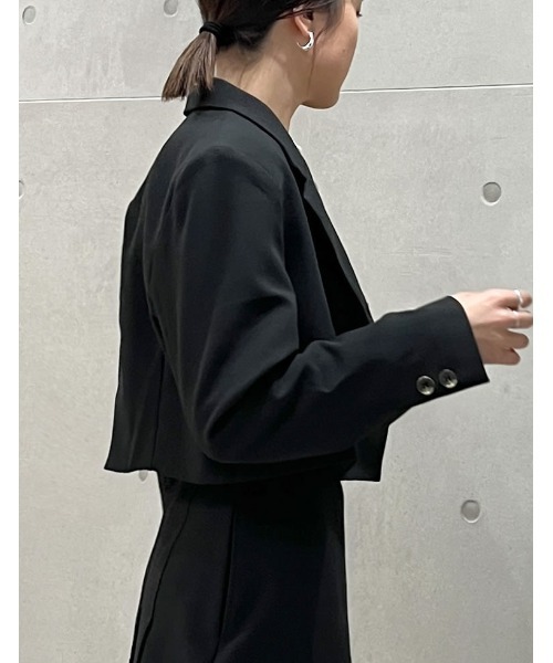 Re:EDIT（リエディ）の「[2023S/S COLLECTION]ショート丈テーラードジャケット（テーラードジャケット・レディース・グレー/ベージュ/モカ/ブラック・MEDIUM/LARGE）」の10枚目の写真