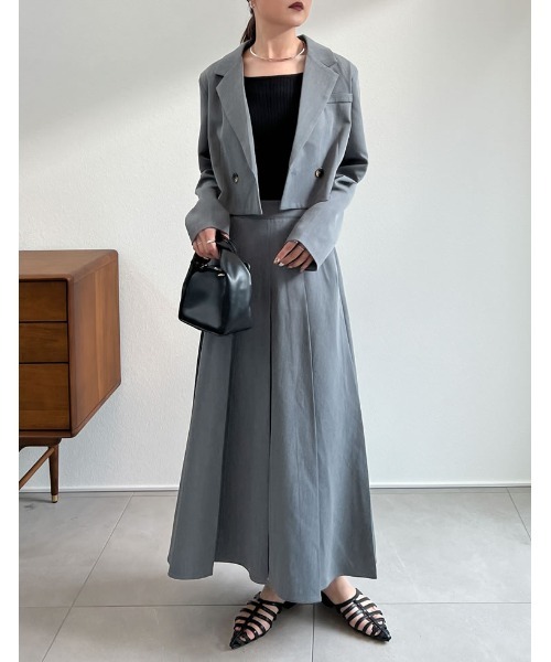 Re:EDIT（リエディ）の「[2023S/S COLLECTION]ショート丈テーラードジャケット（テーラードジャケット・レディース・グレー/ベージュ/モカ/ブラック・MEDIUM/LARGE）」の20枚目の写真